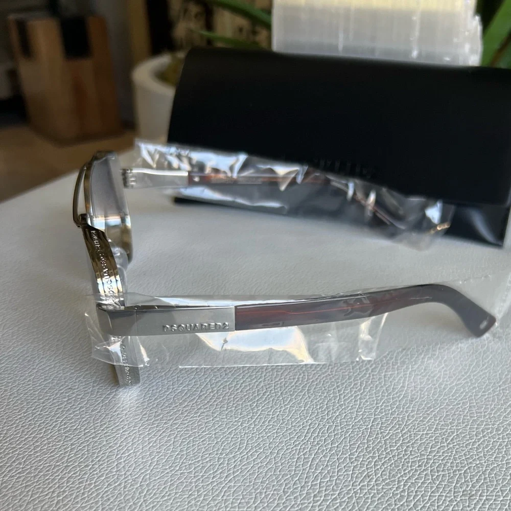 DSQUARED2 Men’s Grey Square Sunglasses 58-17-140 NEW!!!